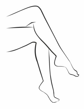 Kontur kadın bacakları