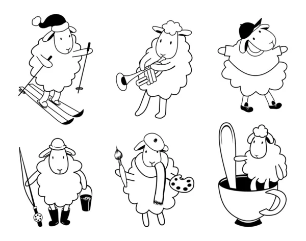 Vector set of lamb — Stock Vector