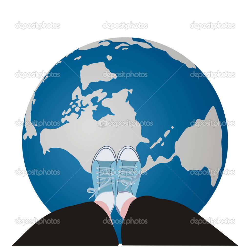Globe underfoot