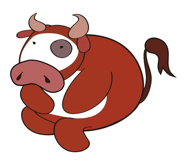 Vector cartoon bull — Stock Vector