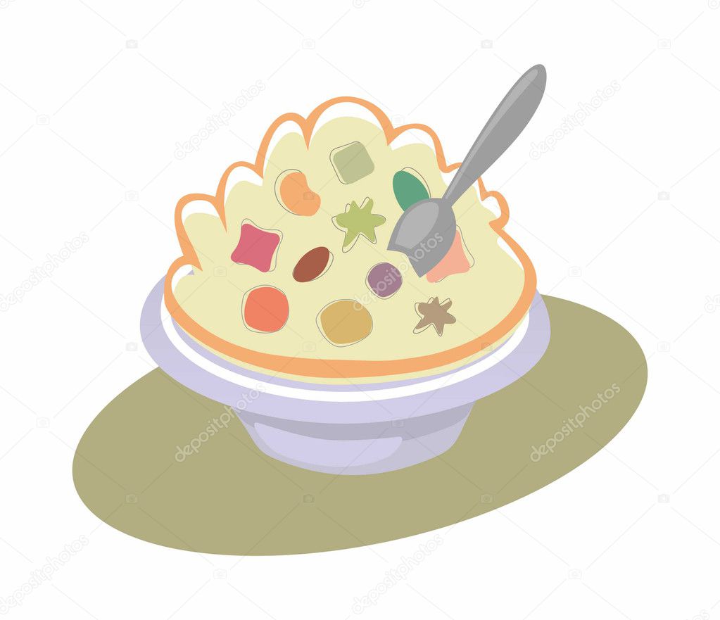 Vector plate of food