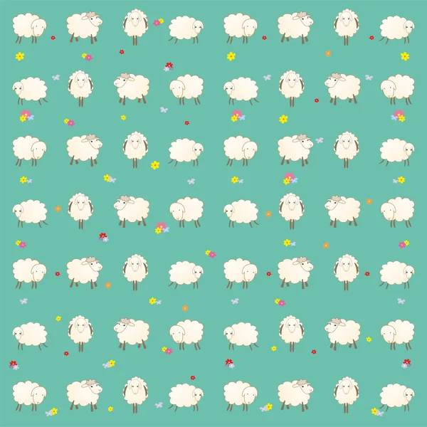 Children's wallpaper with whitecaps — Stock Vector