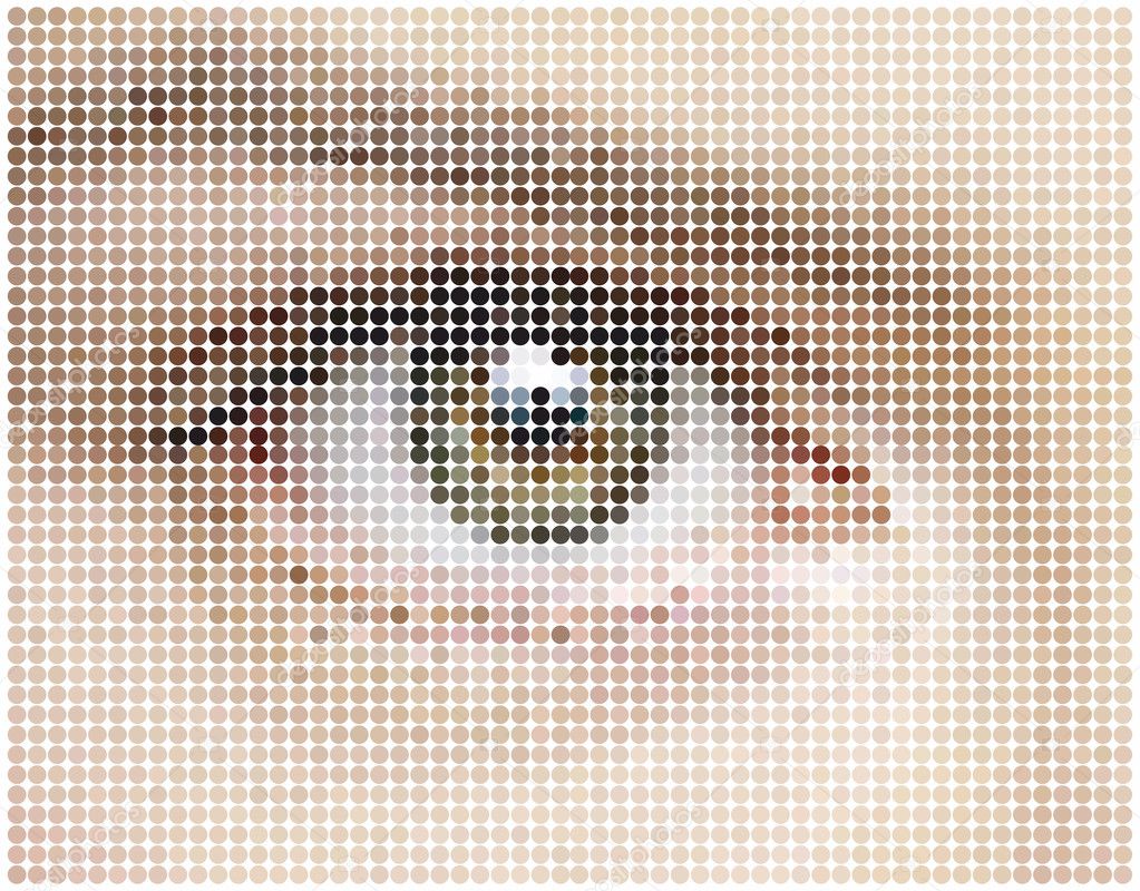 mosaic background of eye circles