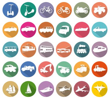 Renkli Daireler beyaz simgeleri taşıma