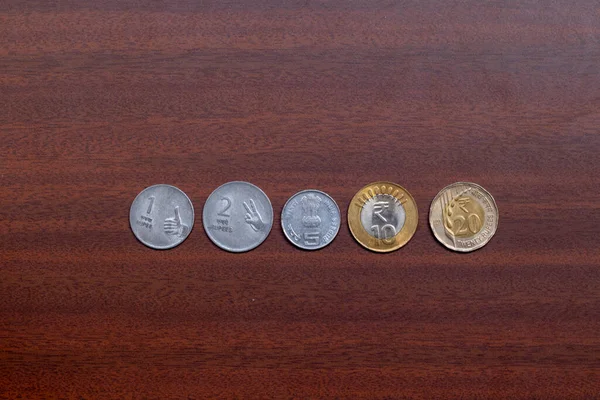 Collection Indian Currency Coins — Φωτογραφία Αρχείου