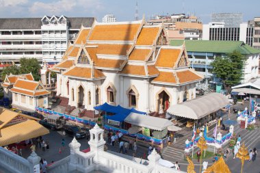 Modern Budist tapınağı, yüksek açılı görünüş