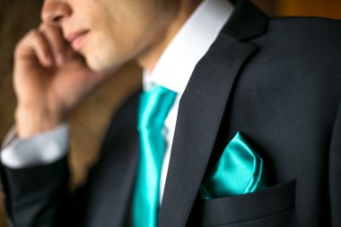 Mavi renklerde düğün detayları