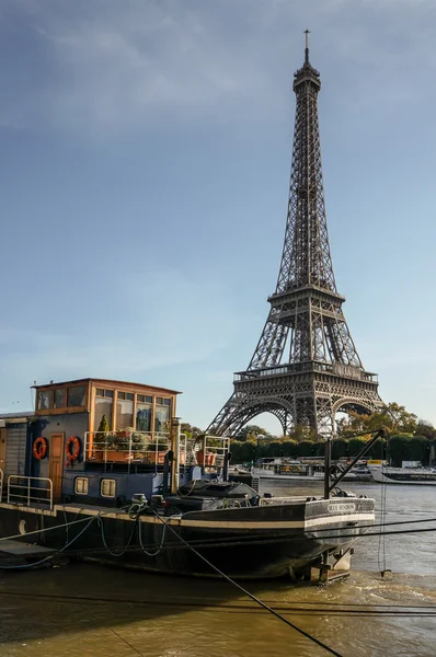 Paris eiffel tower ans seine — Stockfoto