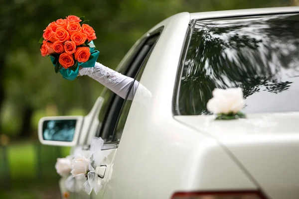 Détails de mariage en couleurs bleues — Photo