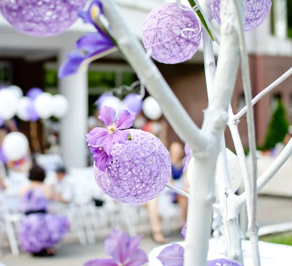 Decotação de casamento roxo — Fotografia de Stock