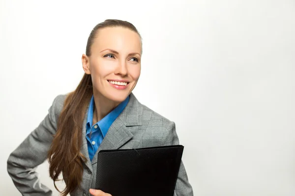 Retrato de una hermosa joven mujer de negocios — Foto de Stock