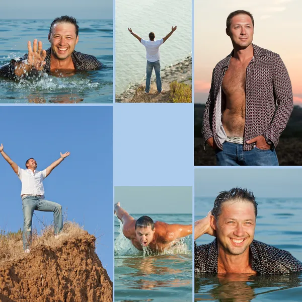 Man and sea — Stock Photo, Image