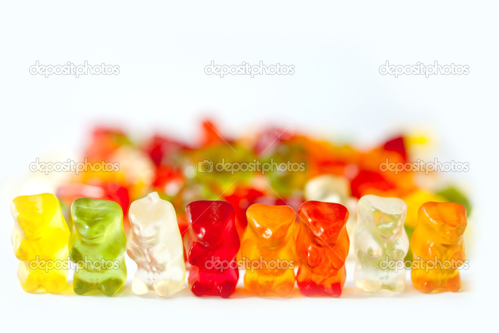 Row of jelly bears