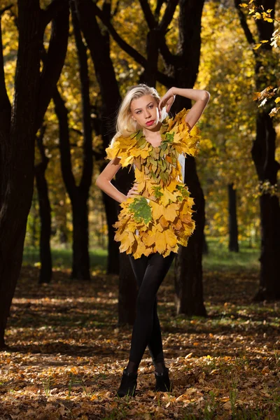 Retrato de moda de mujer de otoño — Foto de Stock