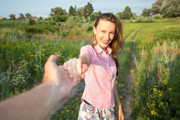 Volg mij. — Stockfoto