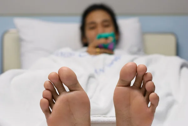 Patiënt voeten — Stockfoto