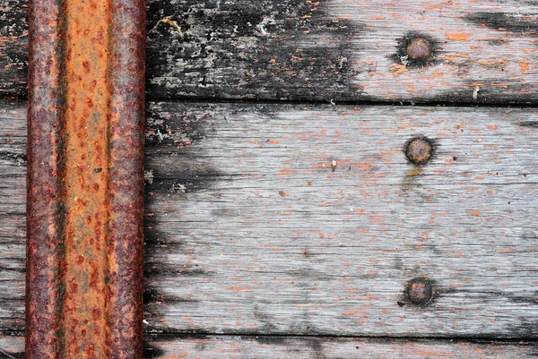 La madera vieja en el piso del camión ole — Foto de Stock