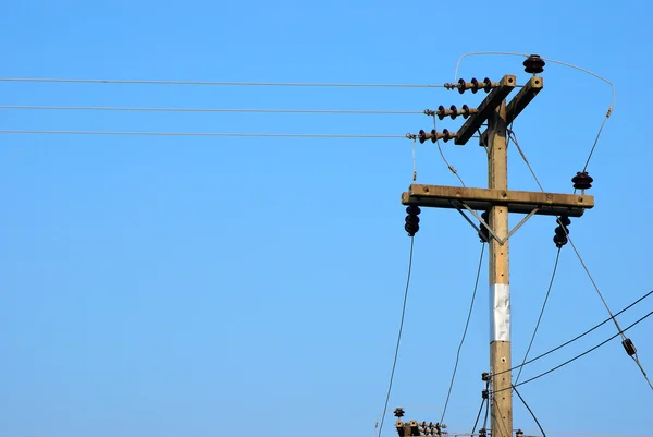 The old electricity pole — Stock Photo, Image