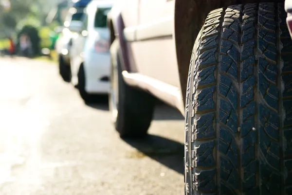 Close up on tire — Stock Photo, Image