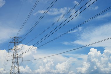 electtricity pole ile gök 