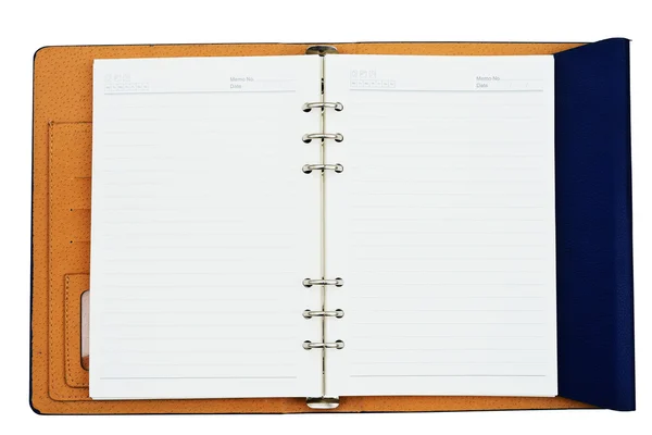 Cuaderno sobre blanco aislado — Foto de Stock