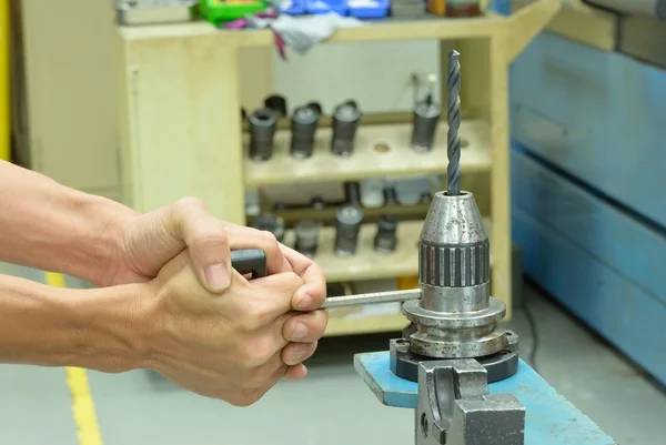 Make a hard locking to drill tool — Stock Photo, Image