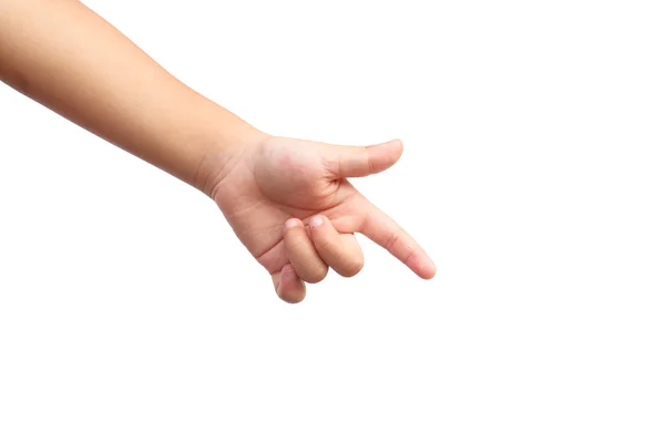 Kid hand shown point symbol — Stock Photo, Image