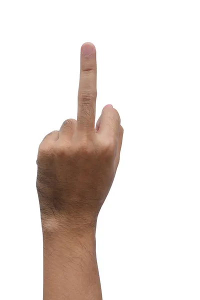 Man hand  make a fuck you symbol — Stock Photo, Image