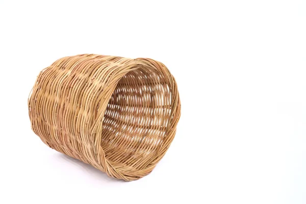 Rattan basket fallon the floor — Stock Photo, Image