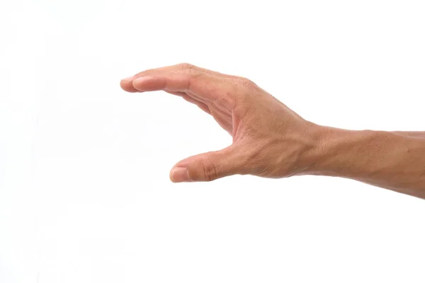 Guy hand show squeez symbol — Stock Photo, Image