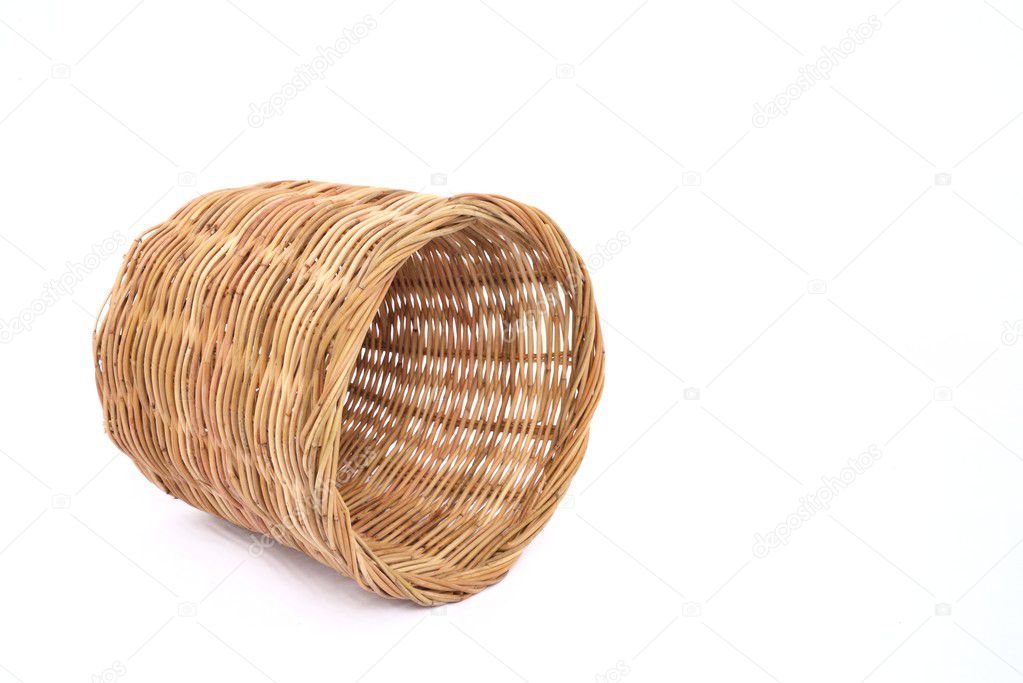 Rattan basket fallon the floor