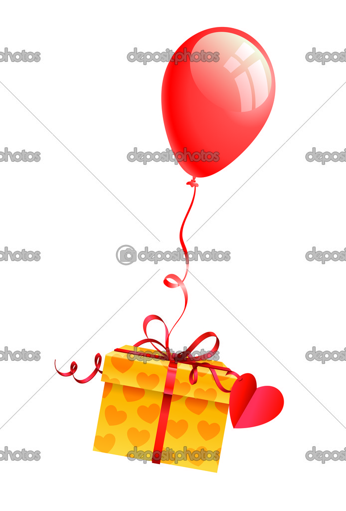 Balloons and love gift