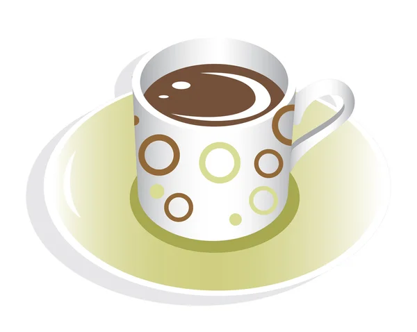 Coffee cup on white background — Stock Vector