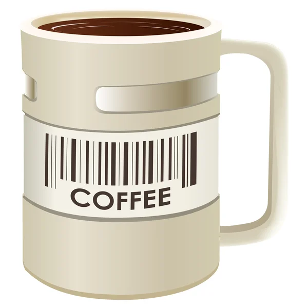 Чашка кофе на белом фоне — стоковый вектор