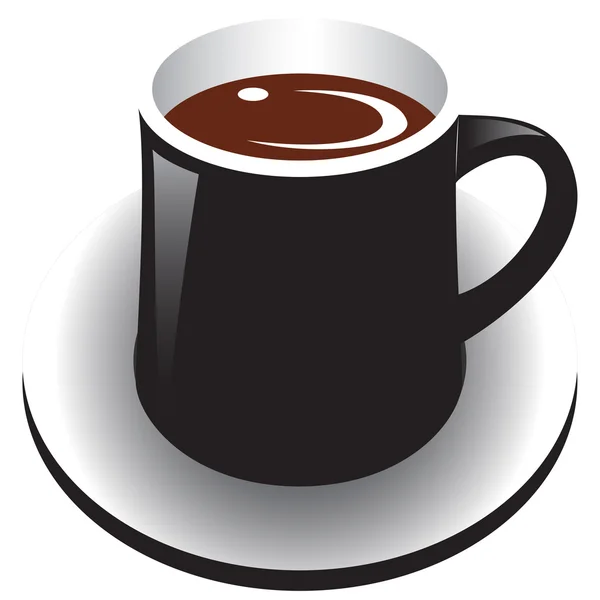 Taza de café sobre fondo blanco — Vector de stock