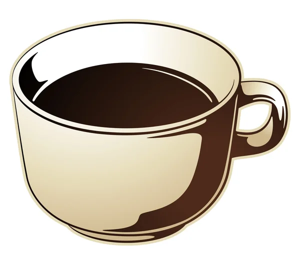 Taza de café sobre fondo blanco — Vector de stock