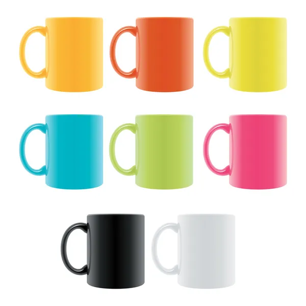 Färg kaffe kopp — Stock vektor