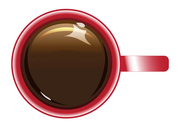 Taza de café sobre fondo blanco — Vector de stock