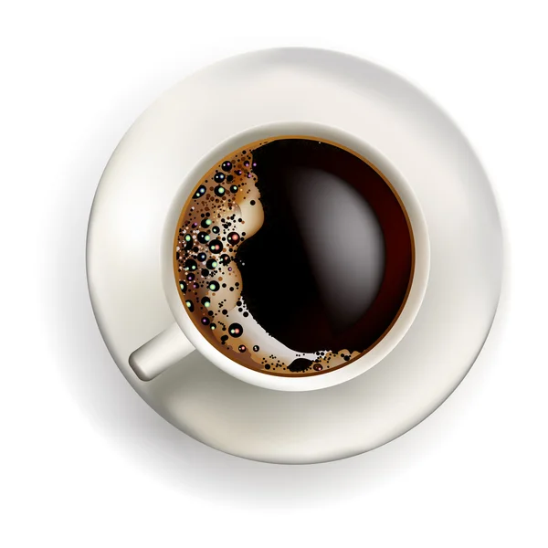 흰 배경의 커피 잔 — 스톡 벡터