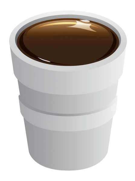 Tasse à café sur fond blanc — Image vectorielle