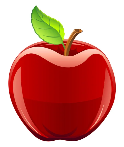 Manzana roja — Vector de stock