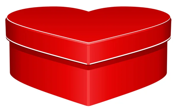 Caja de regalo en forma de corazón — Vector de stock