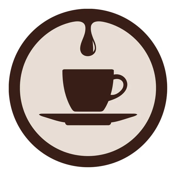 Caída de café — Vector de stock