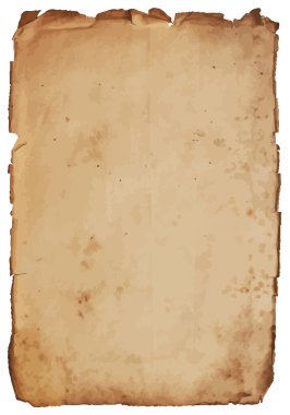 metin veya resim alanı olan eski kağıt sayfası