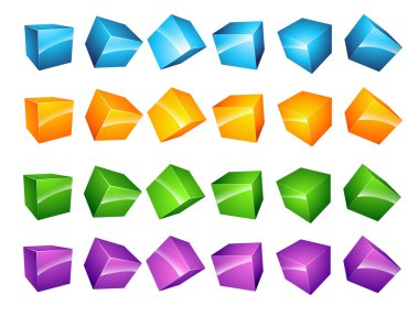 renk vektör küpleri set