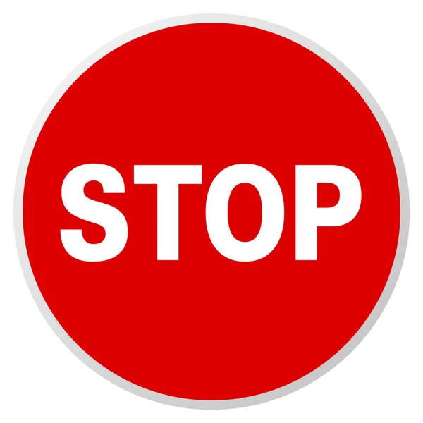 Señal roja de stop road — Vector de stock