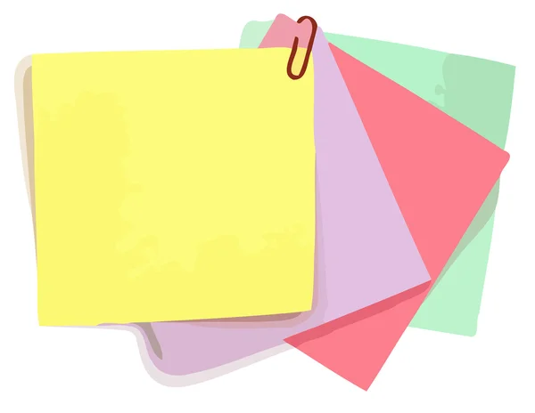 Colored sticky notes — Stock Vector