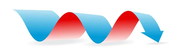 Kék-piros vektor nyíl — Stock Vector