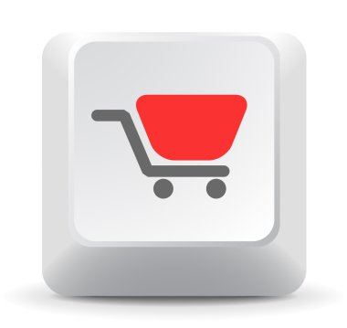 Klavyede alışveriş arabası