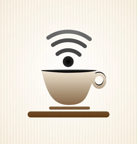 Kahve Kupası internet wifi — Stok Vektör